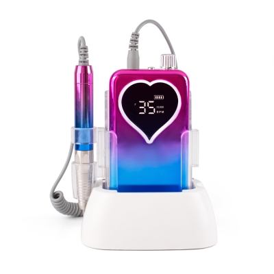 Gradient Blue Color Portable And Desktop Brushless Nail Drill Machine 35.000RPM