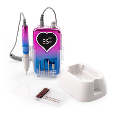 Gradient Blue Color Portable And Desktop Brushless Nail Drill Machine 35.000RPM