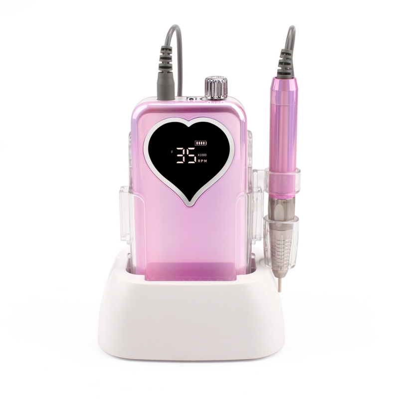Unicorn Pink Color Portable And Desktop Brushless Nail Drill Machine 35.000RPM Unicorn Pink Color Portable And Desktop Brushless Nail Drill Machine 35.000RPM